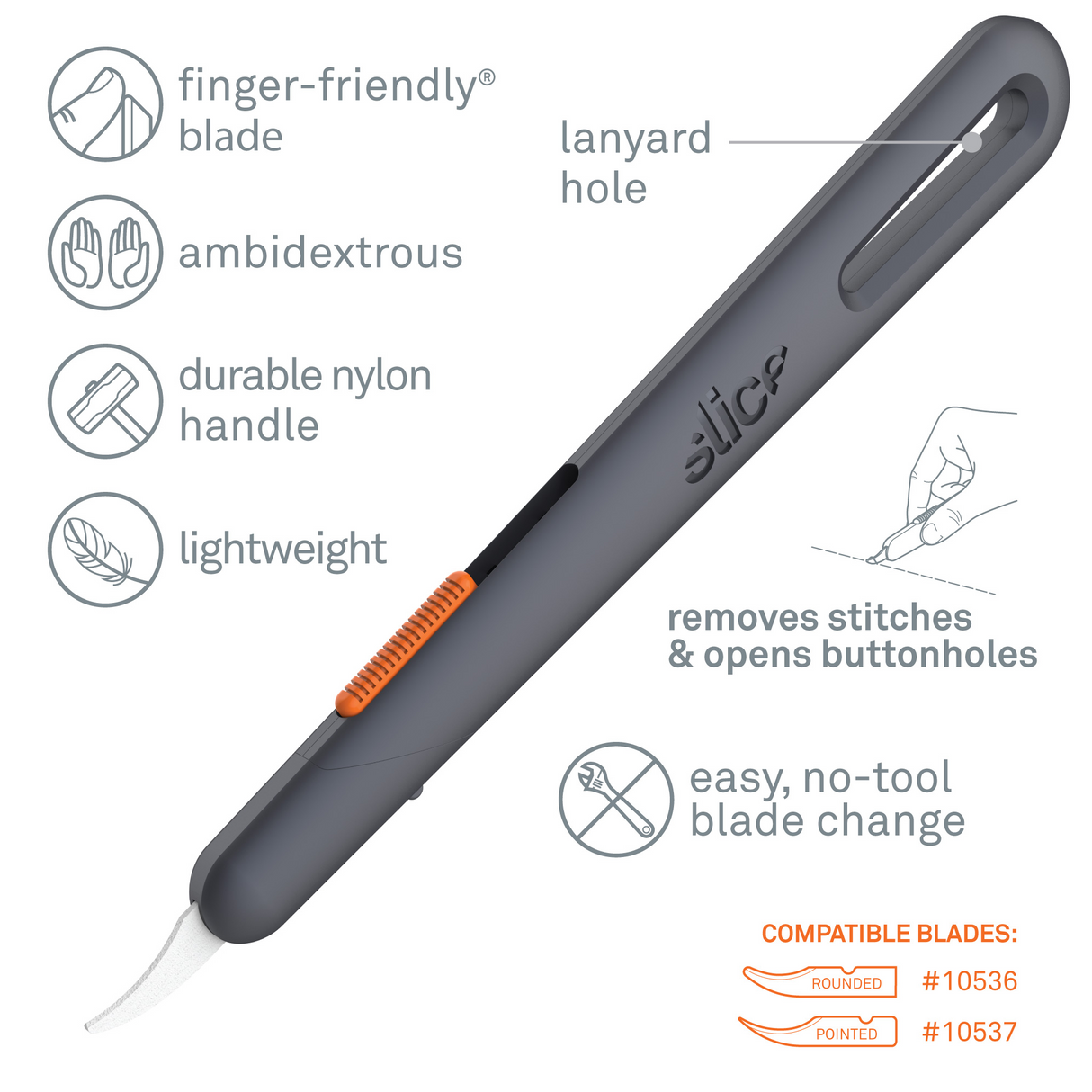 Manual Seam Ripper 6Mm 1-Blade Retractable Utility Knife 10596