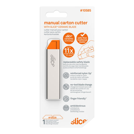 Manual Carton Cutter 19Mm 1-Blade Retractable Utility Knife 10585