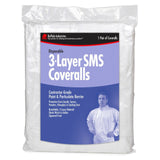 X Large Non Hooded SMS Disposable Coverall 1pk Bag 68528
