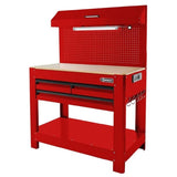 36-in H 3-Drawers Red Wood WB607