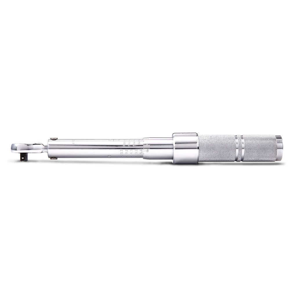 1/4 in Drive Ratcheting Head Micrometer Torque Wrench 40-200 in-lbs J6062CXCERT