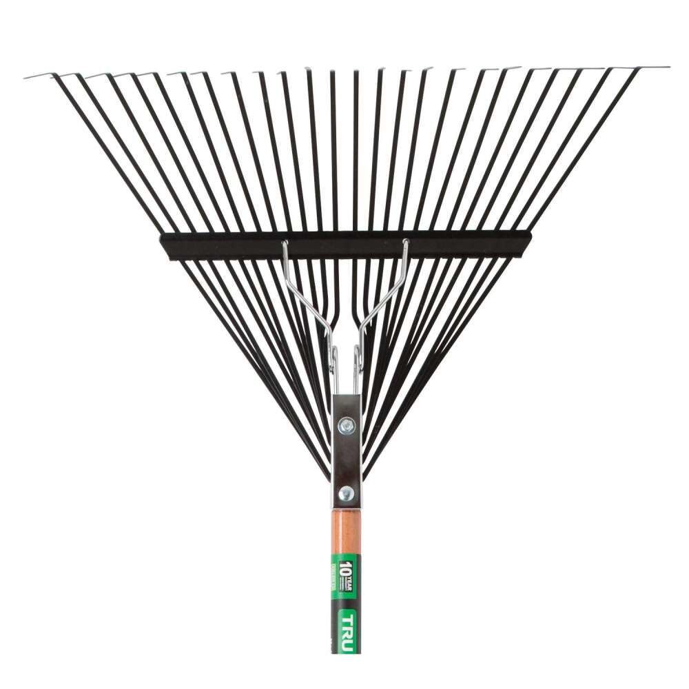 Tru Tough Leaf Rake 24 Tine Heavy Duty Steel 7268667