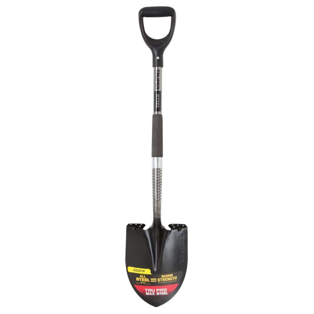 Tru Pro Max Digging Shovel Steel Head Round Point 7598576