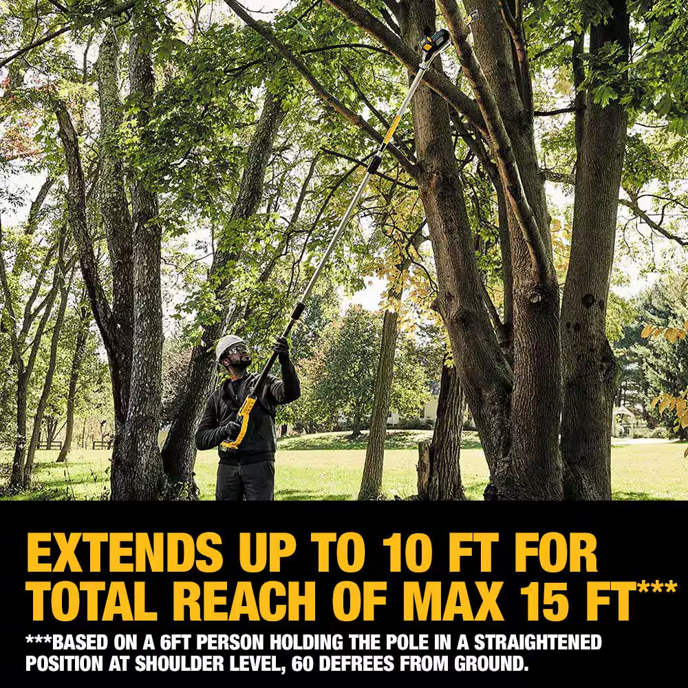 20V MAX 8 In. Cordless Battery Powered Pole Saw & 22 In. Cordless Hedge Trimmer (Tools Only)