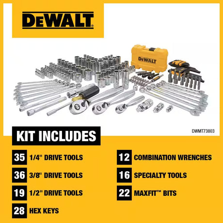 1/4 In., 3/8 In. and ½ In. Drive Polished Chrome Mechanics Tool Set (168-Piece)