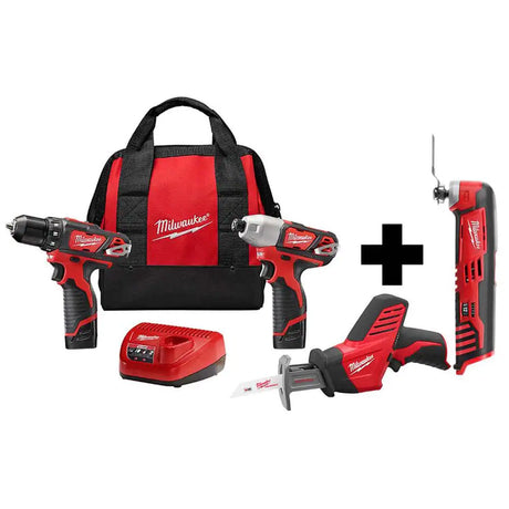 M12 12V Lithium-Ion Cordless Combo Kit (3-Tool) with M12 3/8 In. Ratchet