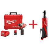 M12 12V Lithium-Ion Cordless 1/4 In. Hex 2-Speed Screwdriver Kit with M12 Multi Tool (Tool Only)