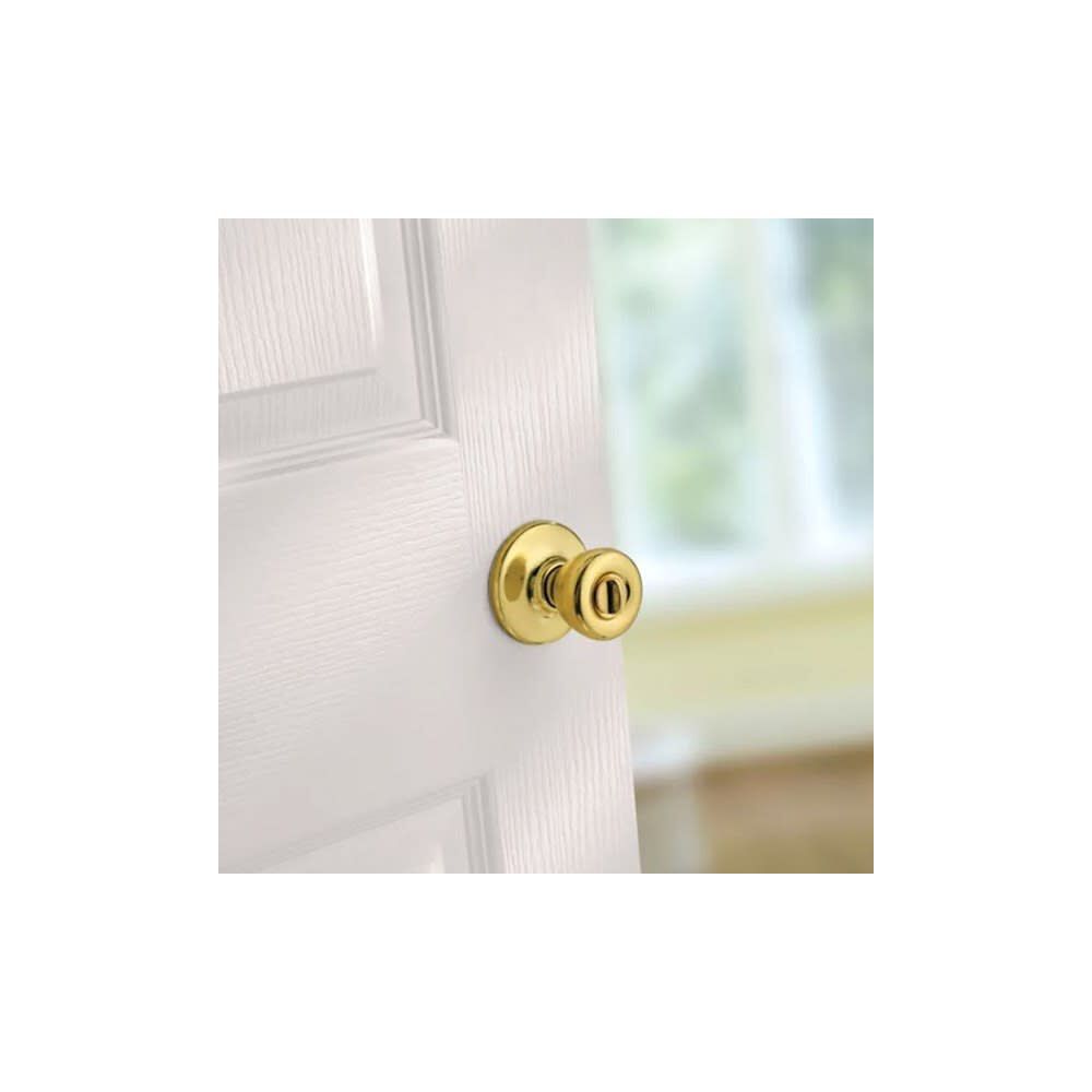 Polished Brass Bed/Bath Tylo Mobile Home Privacy Door Knob Set 93001-876