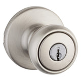 Satin Nickel Security Keyed Entry Exterior Tylo Lockset Knob 94002-820