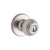 Satin Nickel Security Keyed Entry Exterior Polo Lockset Knob 94002-826