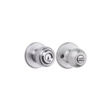 Satin Chrome Security Keyed Entry Exterior Polo Lockset Knob 94002-832