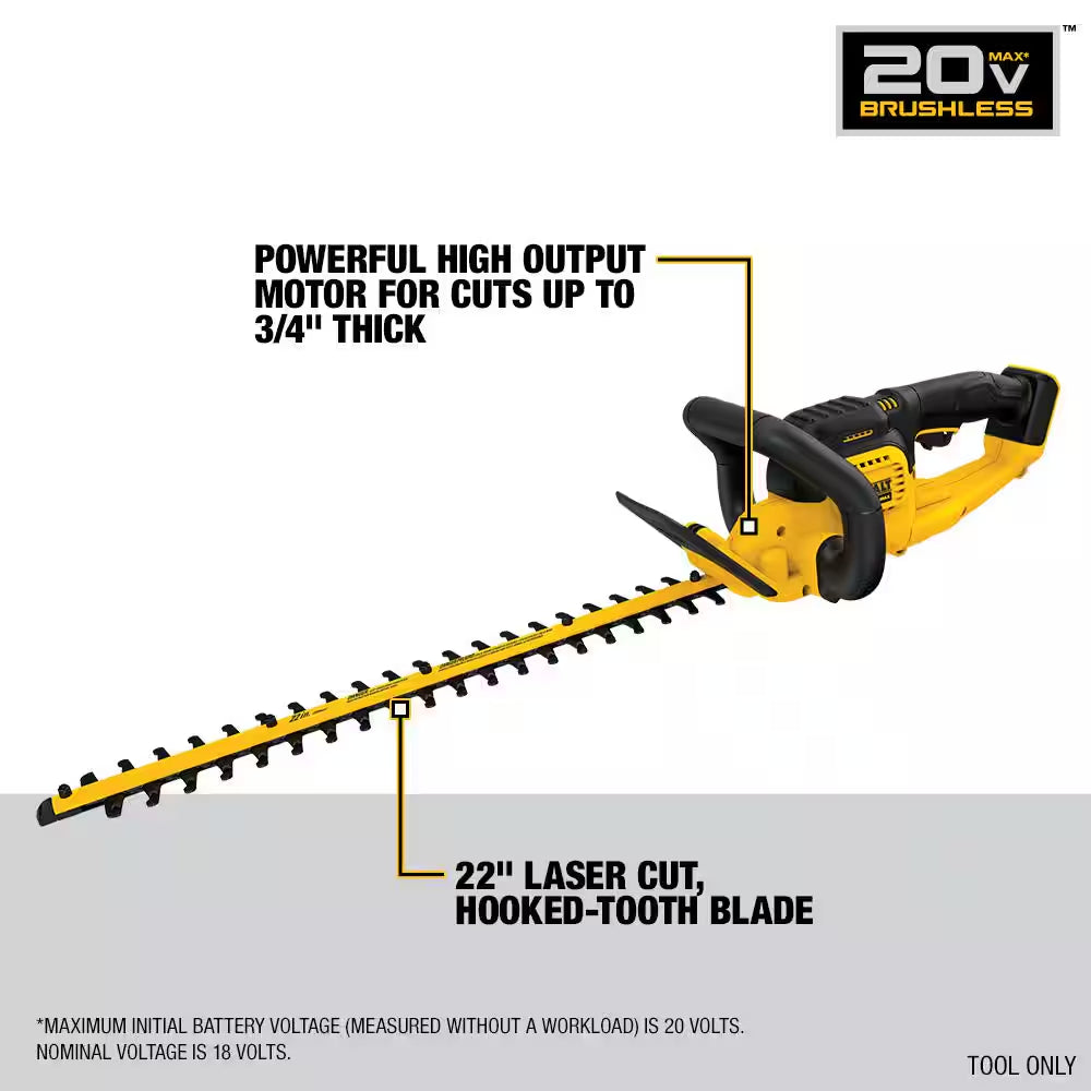 20V MAX 22 In. Cordless Battery Powered Hedge Trimmer (Tool Only)