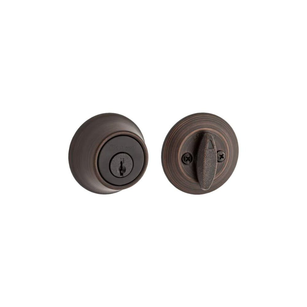 Venetian Bronze Single Cylinder Deadbolt with Pin & Tumbler 96600-673