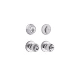 Satin Chrome Tylo Door Knob & Single Cylinder Deadbolt Set 96900-252