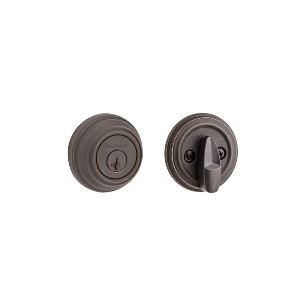 Venetian Bronze Keyed One Side Single Cylinder Deadbolt 99800-122