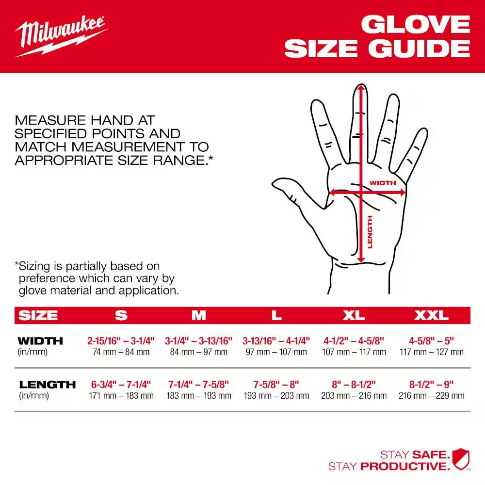 Large Fingerless Work Gloves