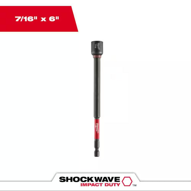 SHOCKWAVE Impact Duty 7/16 In. X 6 In. Alloy Steel Magnetic Nut Driver (1-Pack)