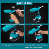 100W Cordless Hot Glue Gun for Makita 18V Battery (Battery NOT Included) High Temp Electric Power Glue Gun with 20PCS Full Size Glue Sticks for Arts Crafts DIY Festival Decor School Home Repair