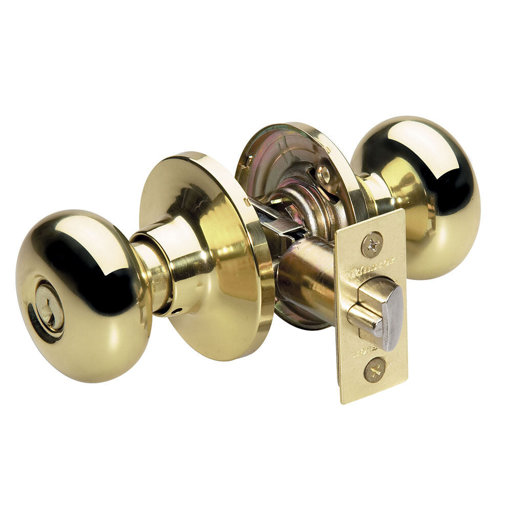 Polished Brass Finished Keyed Entry Alike Door Lockset Knob BC0103KA4