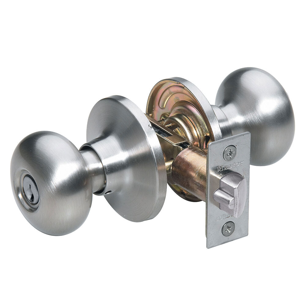 Satin Nickel Finished Keyed Entry Alike Door Lockset Knob BC0115KA4