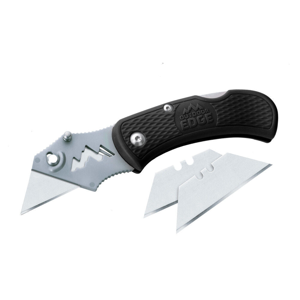 BOA Razor Folding Utility Knife with 3 Blades Black BOK-20C