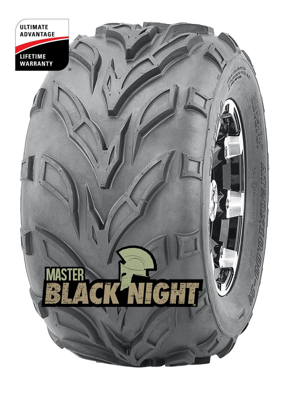 ATV 22x10.00-10 4P TL Black Night ATV Tire (Tire Only) 541045