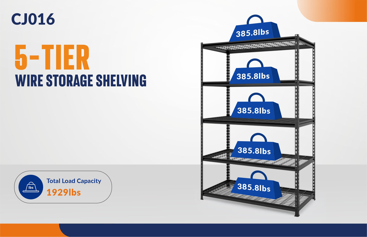 5-Tier Wire Storage Shelving