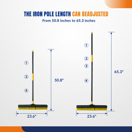 Steel Pole Push Broom 24''