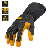 Welding Gloves 3X Black/Yellow Premium Leather MIG/TIG DXMF020513XL