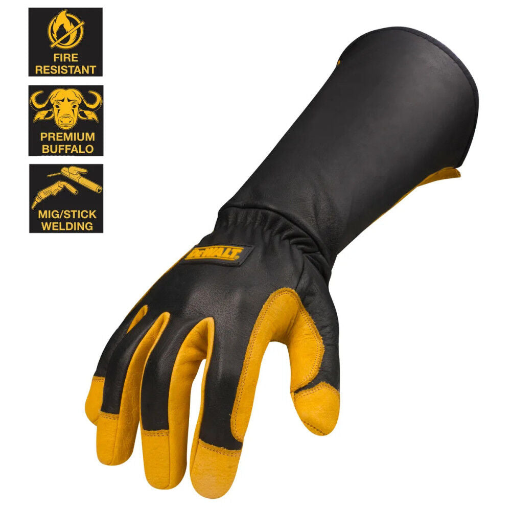 Welding Gloves 2X Black/Yellow Premium Leather DXMF040512XL