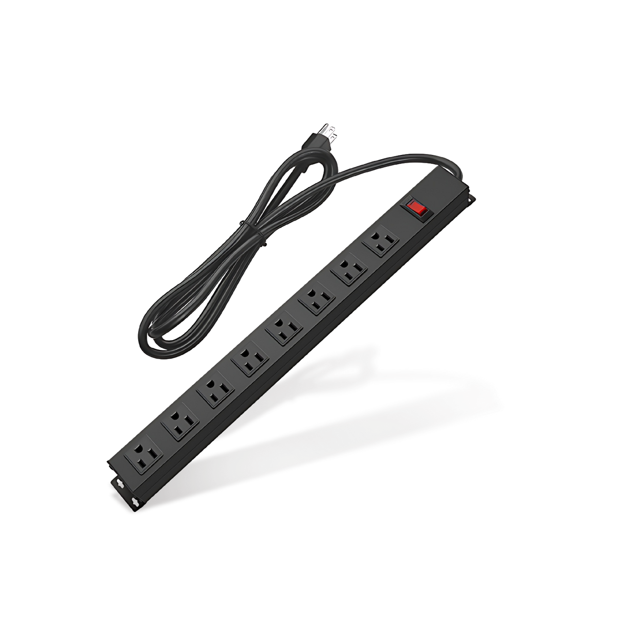 8 Outlet Industrial Heavy Duty Power Strip with 6 FT Extension Cord