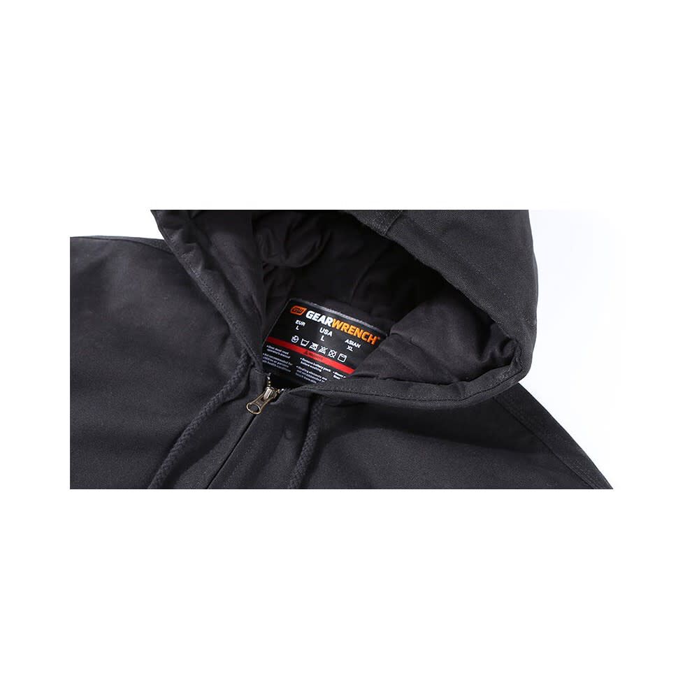 Mens Black Heated Canvas Jacket Kit Large GMJC-03A-BK05