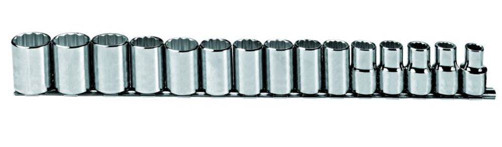 1/2 in Drive 15 Piece Metric Socket Set-12 Point J54206