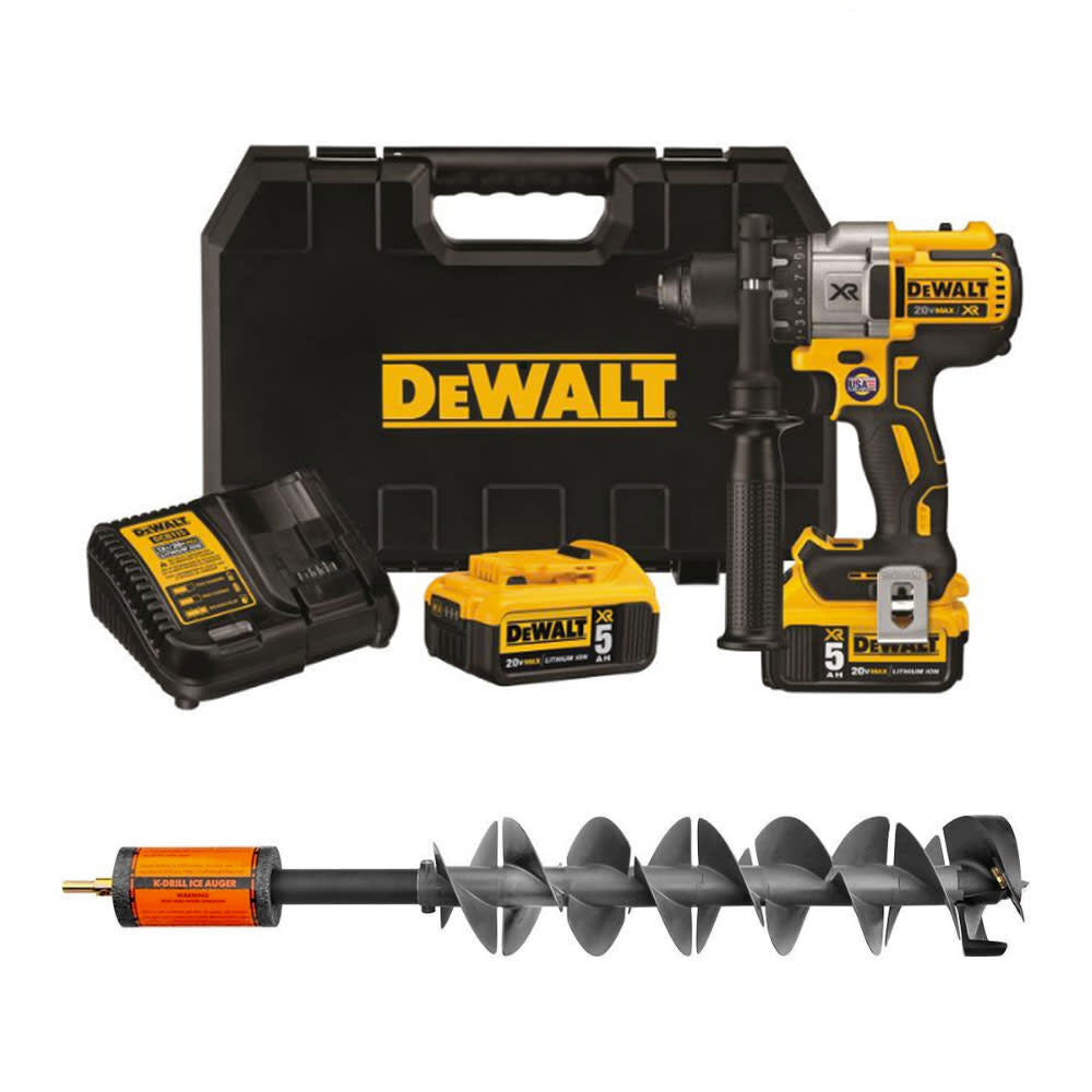 6in Ice Auger with DEWALT 20v MAX Drill Kit IDRL60DK