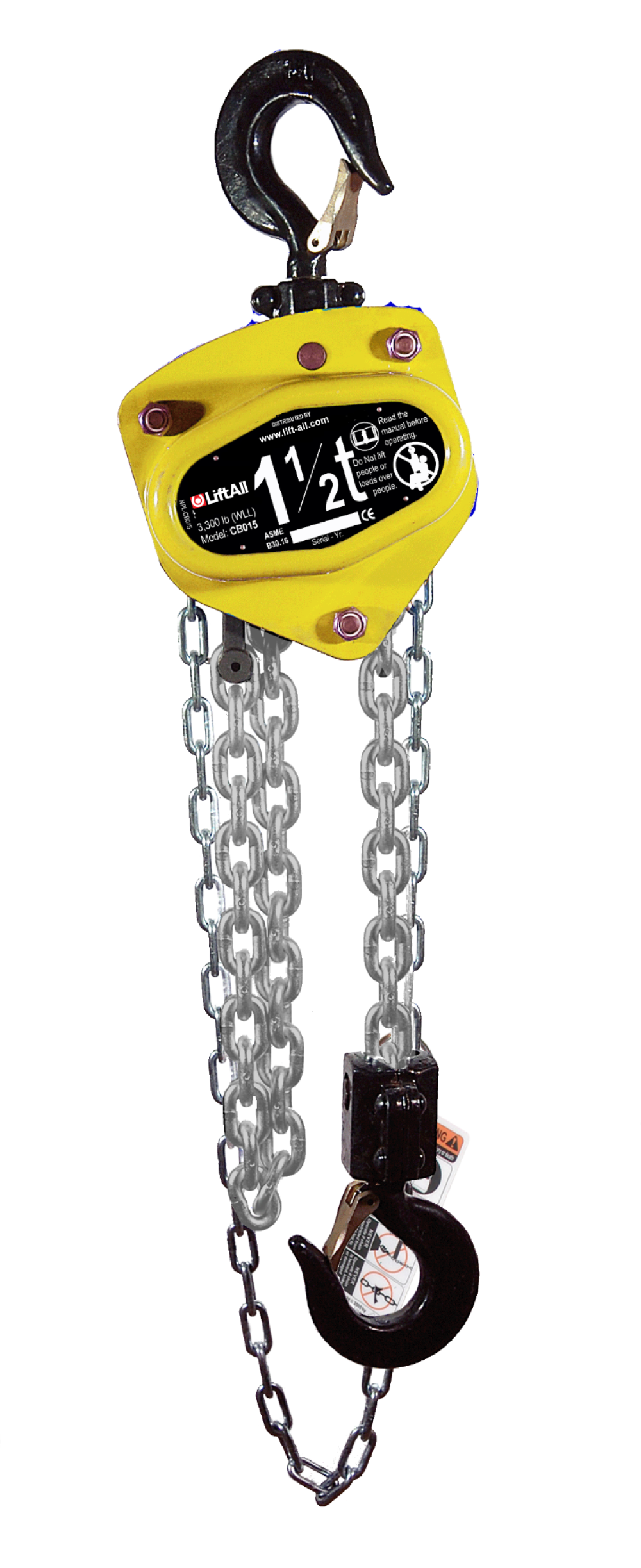 1/2 Ton Manual Chain Hoist 20-Ft. Lift MCH005X20