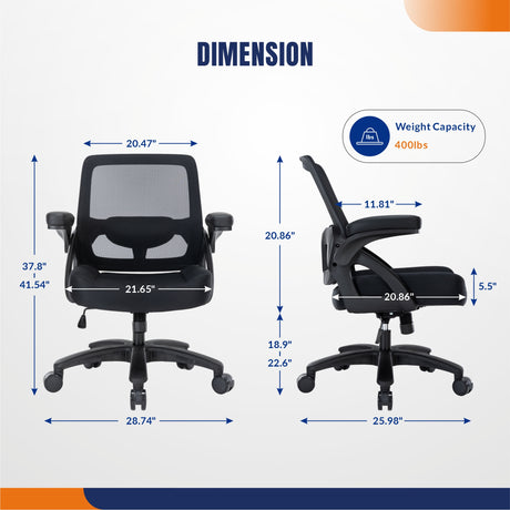 Big and Tall Mesh Office Chair with High Density Cushion