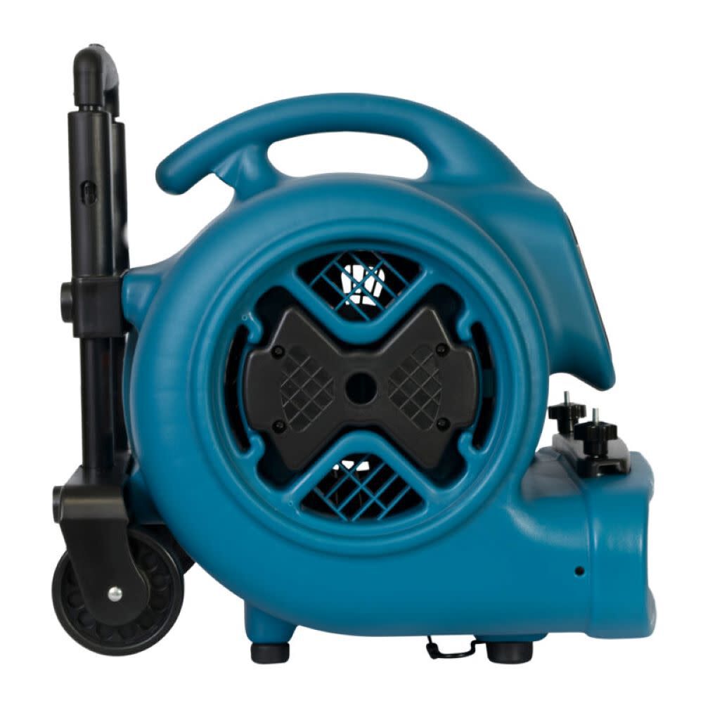 1/2 HP Air Mover with Telescopic Handle & Wheels & Carpet Clamp P-630HC