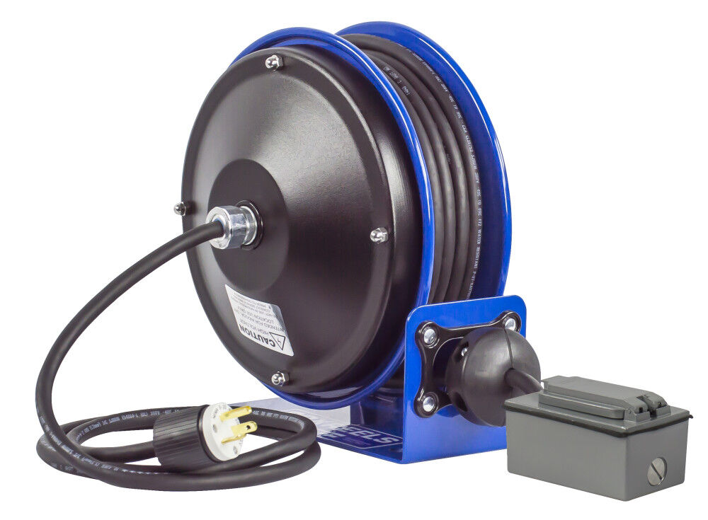 Compact Spring Driven Cord Reel Duplex GFIC Rec 12GA x 30' PC10-3012-F