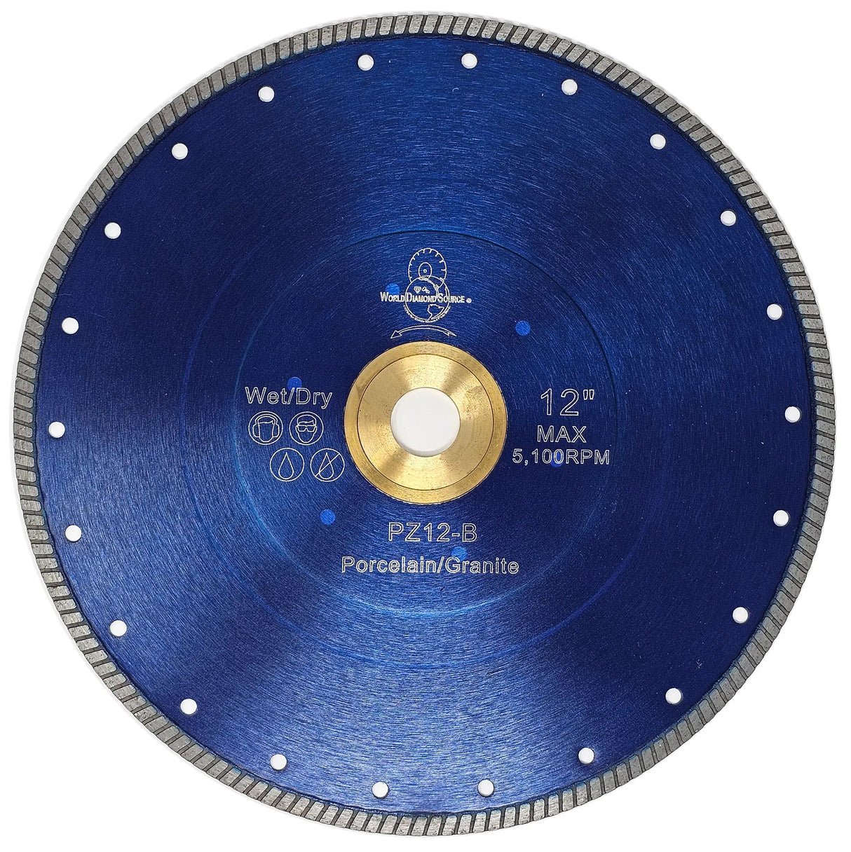 12″ Zipper® Heavy Duty Porcelain Blade (Blue)