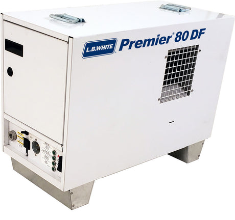 White Premier Enclosed flame Ductable Dual Fuel - LP/NG 80k BTU heater PREMIER 80 DF