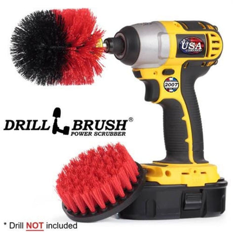 Brush Outdoor & Patio Cleaning Kit Stiff Nylon Bristles 2pc R-S-40-QC-DB