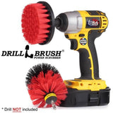 Brush Outdoor & Patio Cleaning Kit Stiff Nylon Bristles 2pc R-S-40-QC-DB