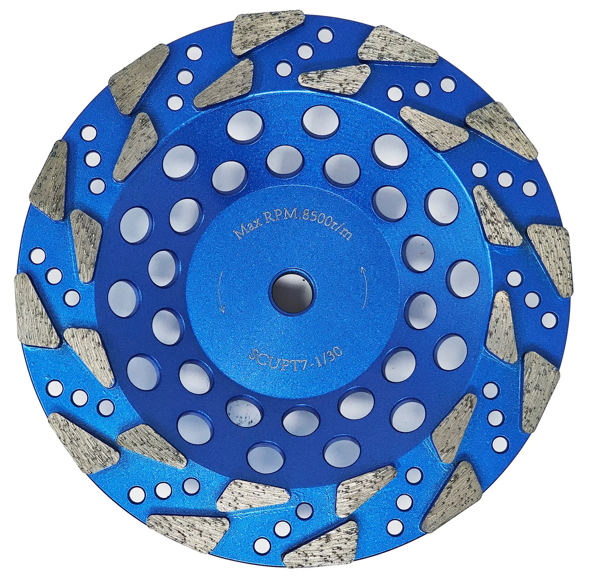 7″ Halo Wheel® Signature Series Cup Wheel – 30 Grit (Threaded)