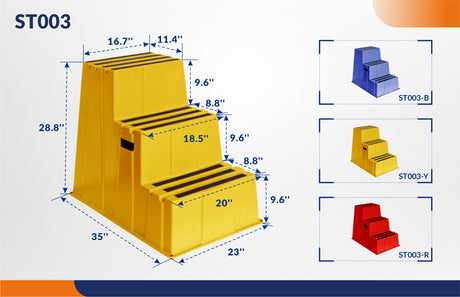 Polyethylene Step Stool 3 Steps