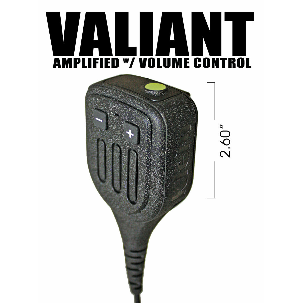 VALIANT Amplified Shoulder Speaker Mic