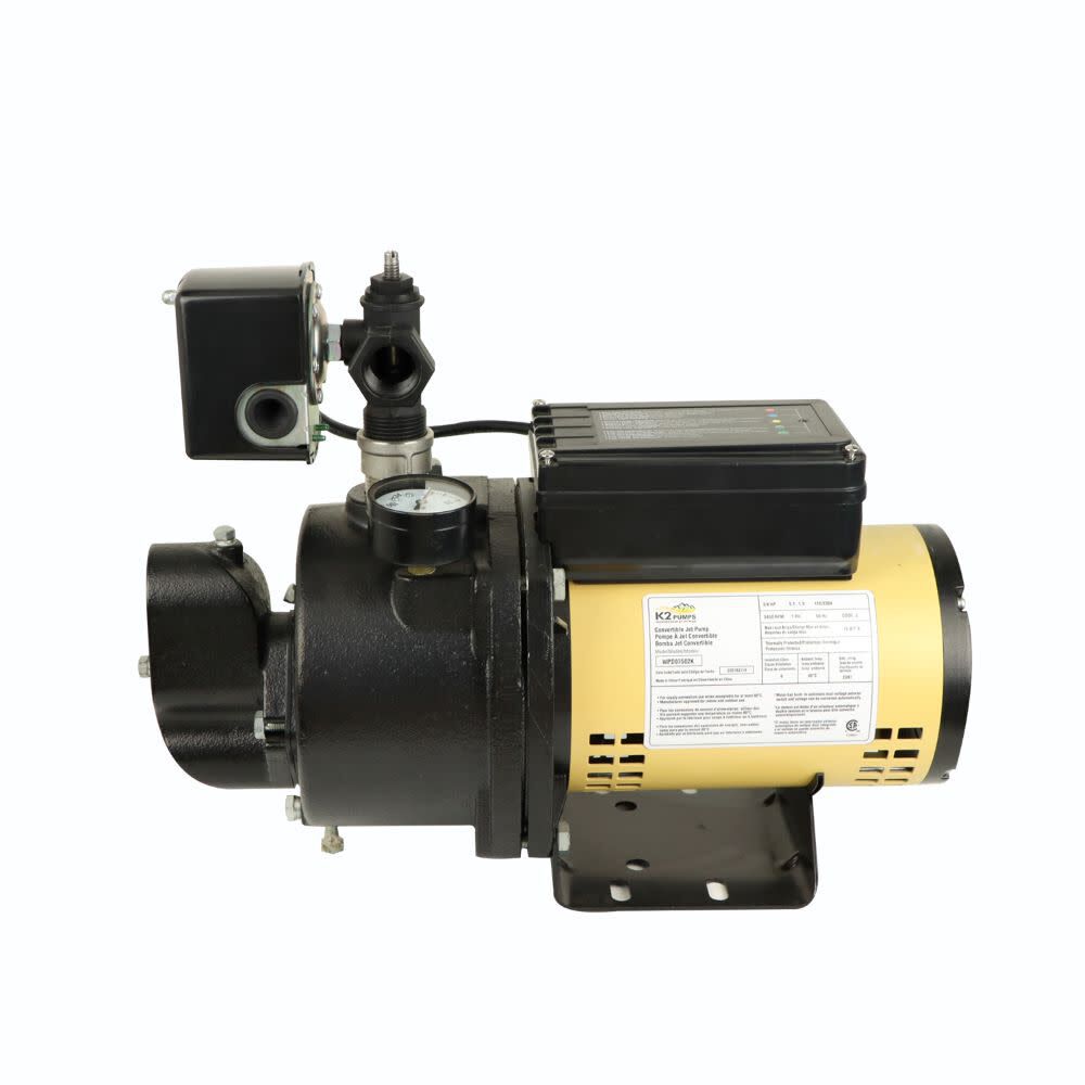 Convertible Jet Pump 3/4 HP Cast Iron with LED Diagnostics Panel WPD07502K