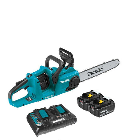 18V X2 (36V) LXT Chain Saw Kit 14in Cordless Brushless with 4 5.0Ah Batteries XCU03PT1