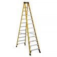 12 Ft. Fiberglass Step Ladder 16.1 Ft. Reach Height Type 1AA - 375 Lbs., Expanded Work Step and Impact Absorption System