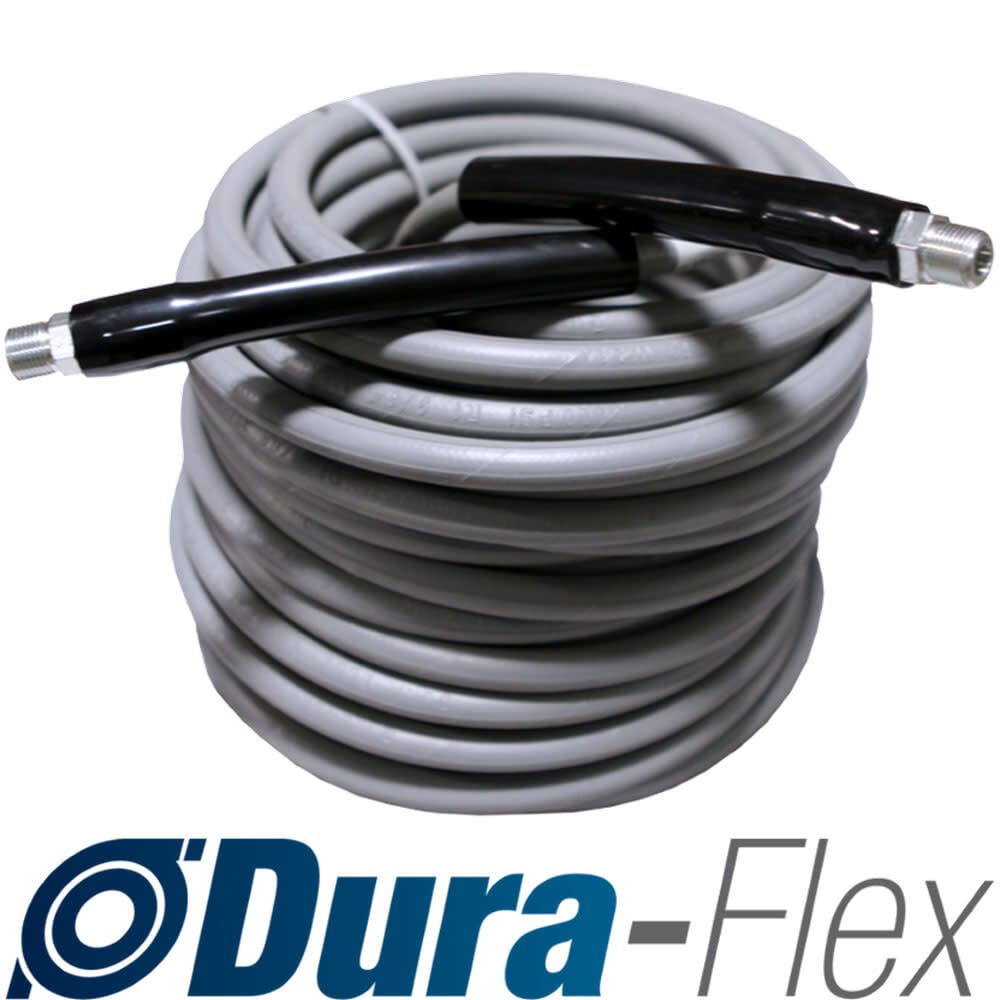 Grey Non-Marking Power Washer Hose 3/8in X 100' 4000 PSI 3/8in SLD/SWL. 11-111026