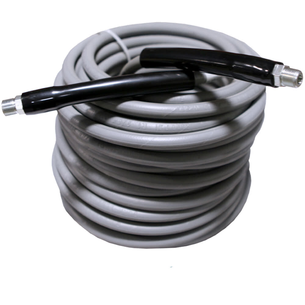 Grey Non-Marking Power Washer Hose 3/8in X 100' 4000 PSI 3/8in SLD/SWL. 11-111026